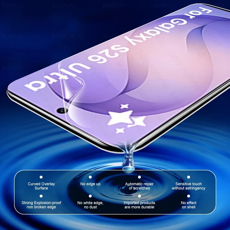 Soft Hydrogel Film Curved Screen Protector - 4-Pack