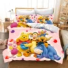 Winnie The Pooh Bedding Sets Comforter Quilt Cover Bed Cover Duvet Cover Pillow Case 2-3 Pieces Sets Kids Adult Size Home Decor 3