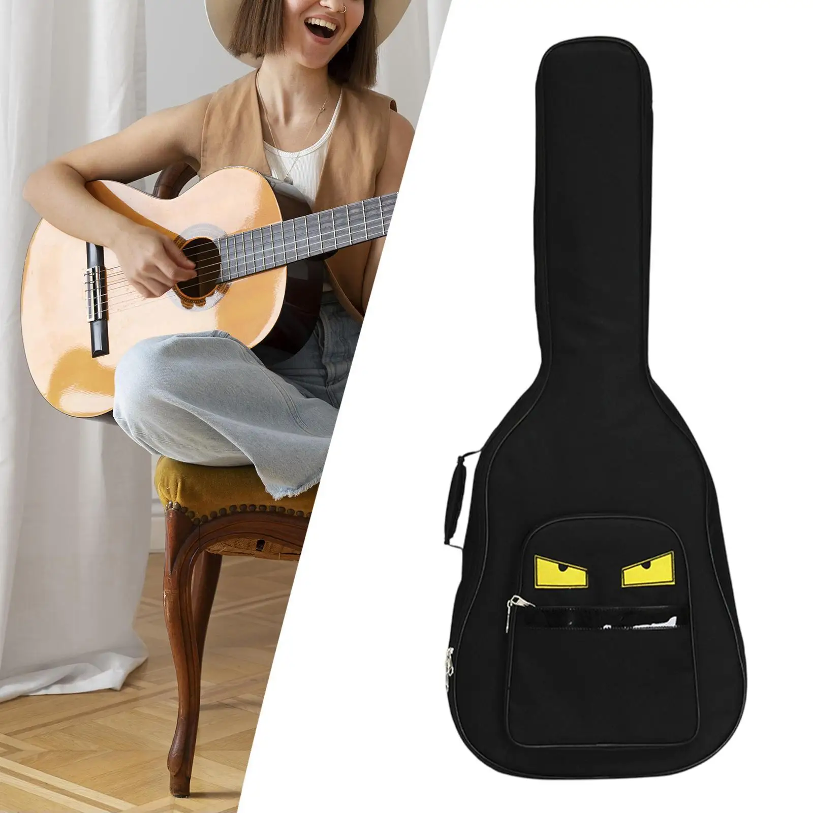 Cartoon Guitar Gig Bag Thick Padding Carrying Bag for 40inch/ 41inch Basses