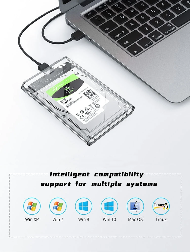 Hard Disk Boxs USB 3.0 type C 3.1 to SATA III Hard Disk Case 2.5 Inch HDD SSD Shell External Enclosure Drive Box