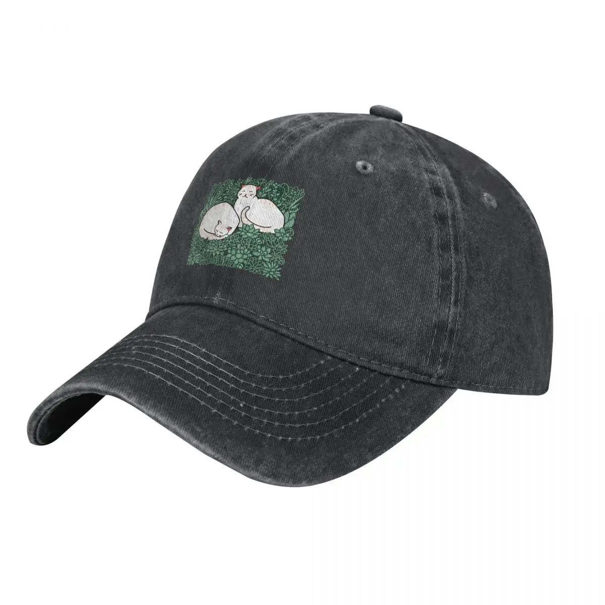

Cats in a succulent garden Cowboy Hat cute Anime Sports Cap Mens Tennis Women's