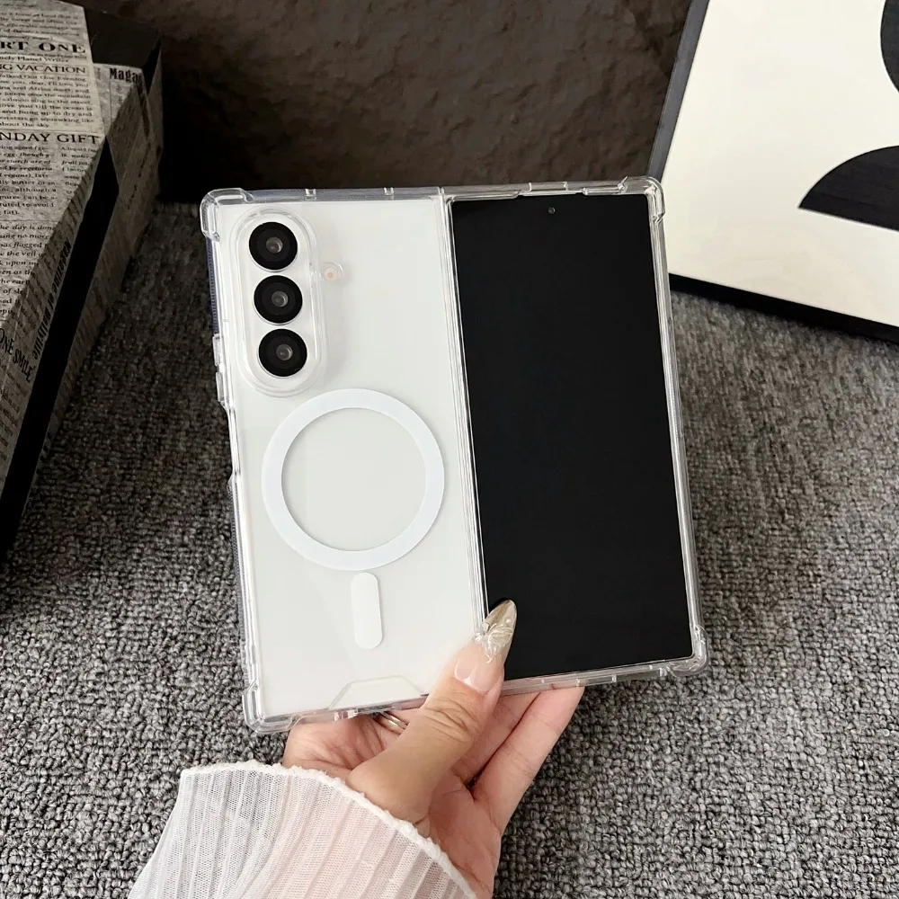 Transparent Magnetic Shockproof Case For Samsung Galaxy Z Fold_voghion.com