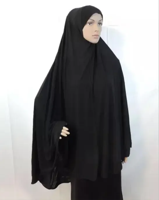 Muslim Hijab Large 120*110cm Islamic Turban Arab Instant Oversize Solid Color One Piece Long HeadScarf Headwraps for Women