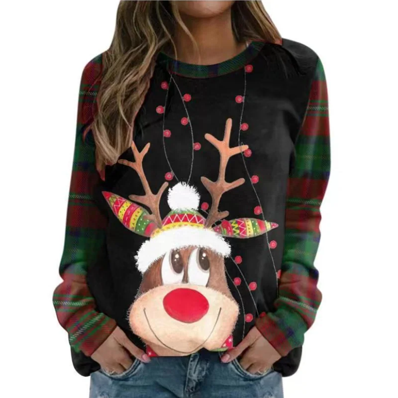 thumbnail image 1 of Suéteres navideños feos, suéteres de gran tamaño, sudaderas con estampado divertido en 3D para fiestas navideñas, sudaderas para fiestas, cumpleaños y Navidad, 2024, 1 of 5