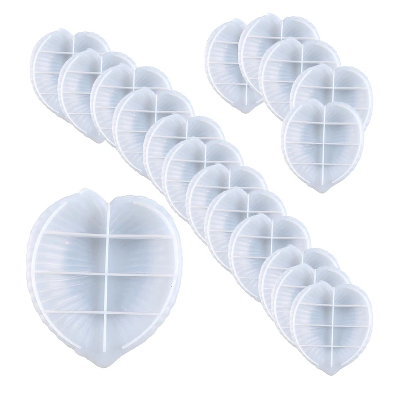 

18Pcs Leaf Disc Fruit Snack Storage Silicone Diy Crystal Glue Mold