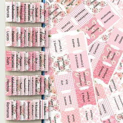 Spanish Bible Tabs: 75 Easy - to - Apply Large Print Index & Blank Labels (Pink)