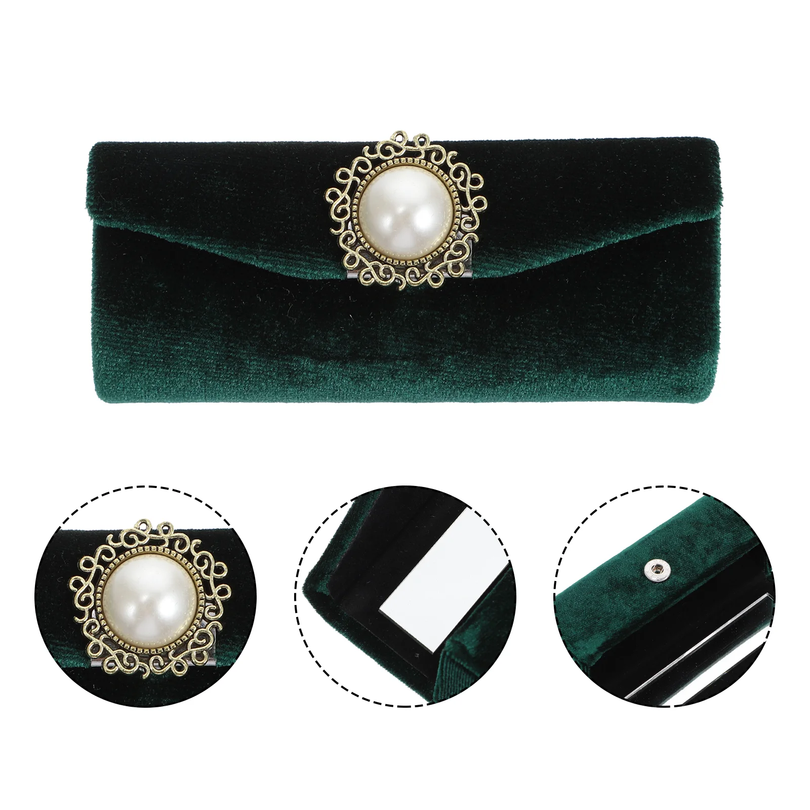 

Lipstick Box Delicate Case Retro Style Balm Holder Container Jewelry Women Wallet Ladies with Mirror