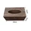 Wooden Tissue Box Facial Hand Towel Storage Tray Napkin Holder Tissue Box Holder for Vanity Bedroom Night Stand Living Room 6