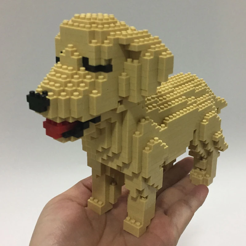 Atomic Building - Chien Golden Retriever En Nanoblocs à Assembler - 950 Pièces - Modèle Détaillé Pour Adultes Et Enfants +14 Ans