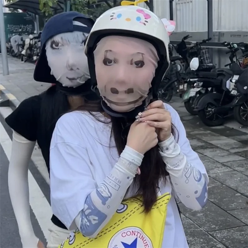 3D Printed Funny Meme Mask Elastic Mesh Full Face Mask Unisex Cosplay Headwear Party Simulation Balaclava Hat Headgear