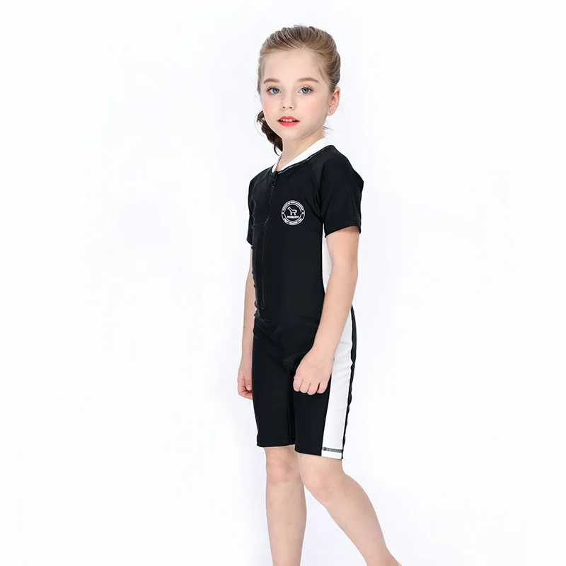 Children's Gymnastic Swimwear With Skirt UPF50 UV Protection Girls' Sports Swimsuit Bathing Suit Kids Summer Beach Clothes Girl