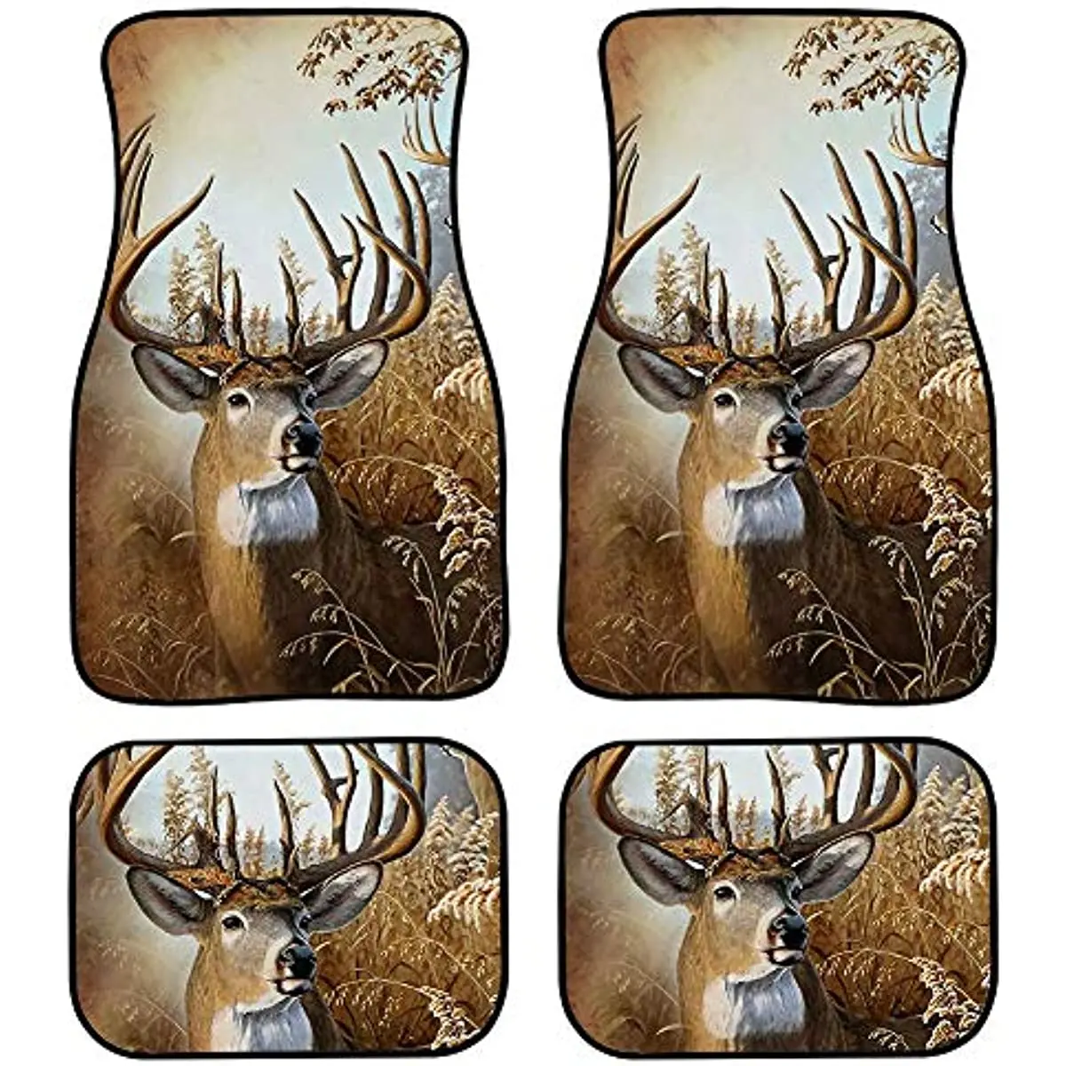 

ELEQIN custom floor MATS are soft for SUVs, vans, cars, trucks,4 pieces
