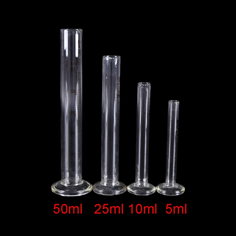 

5-50ml Professional Glass Measuring Cylinder Chemistry Lab Measure Instrument school supplies