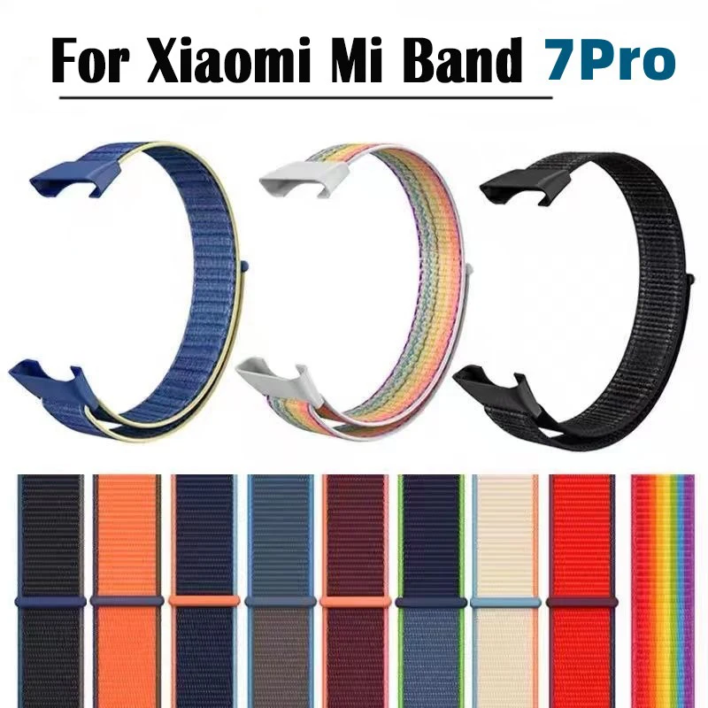 

Strap For Xiaomi Mi Band 7 Pro Bracelet Nylon Braided Breathable Sport Strap Multicolor Solo Loop Watchband For Mi band 7 Pro