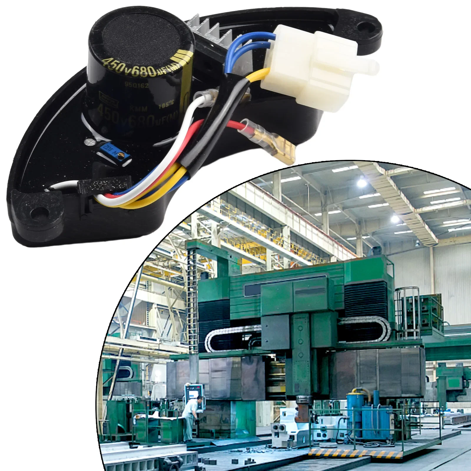 Regulator Voltage Regulator Factory Workshop 1PC 450V 680uF 4KW/5KW 5.5KW/6KW 6.5KW/7KW AVR for Diesel Generator Voltage Protector Gas Pressure Regulator Water Pressure Regulator