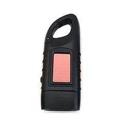 Portable LED Flashlight and Solar Power Hand Crank Lantern (Black Flashlight)