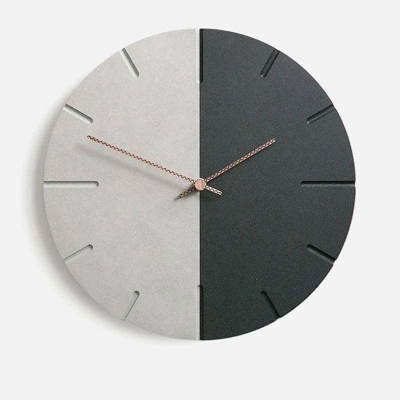 

Modern Round Art Wall Clock Personalized Creative Wood Decorative Home Office Silent Fashion Clock for Study Bedroom Living Room