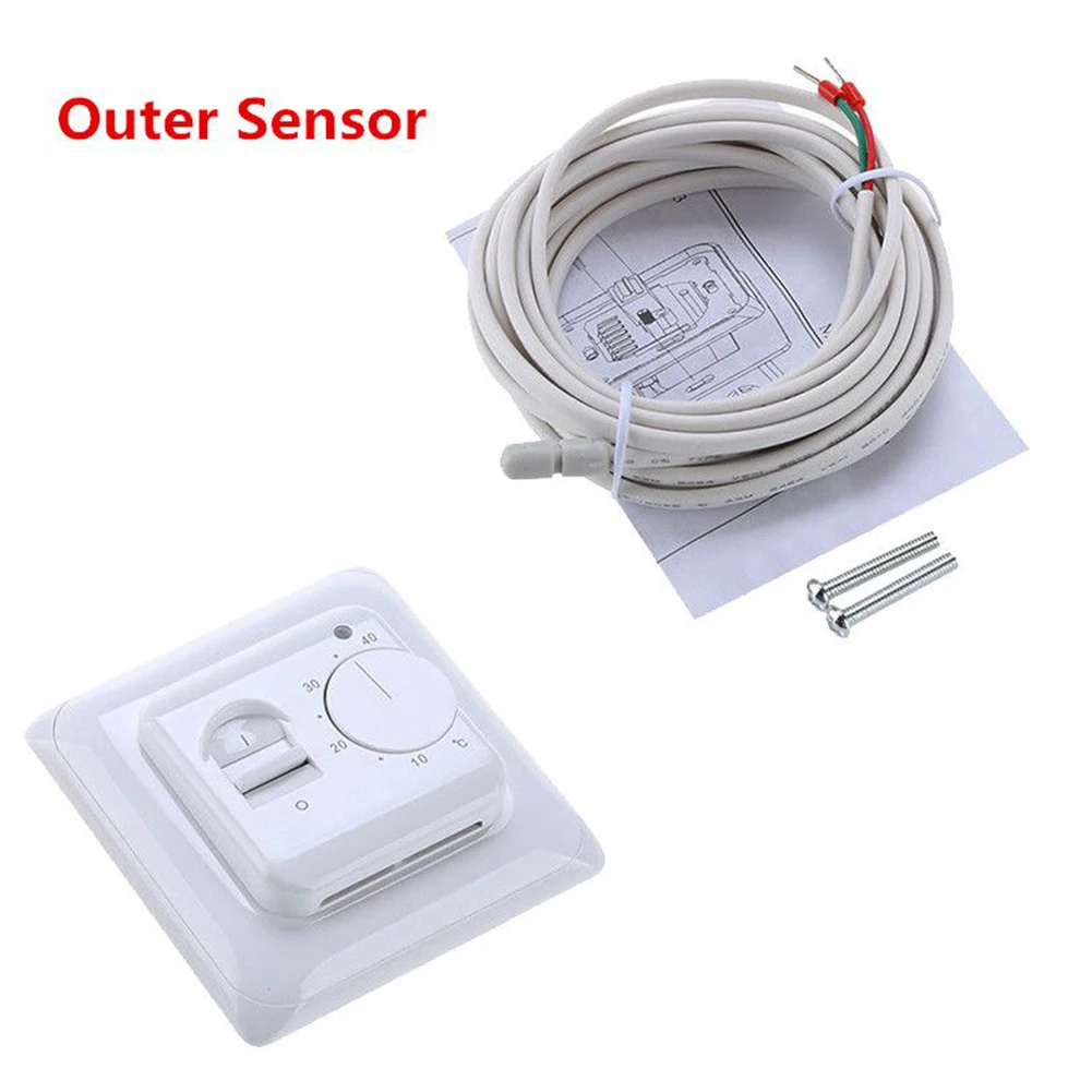 Mechanical Heating Thermostat M5 Floor Heating Programmable Universal  Weekly 300cm Sensor Cable Electric 1 Set