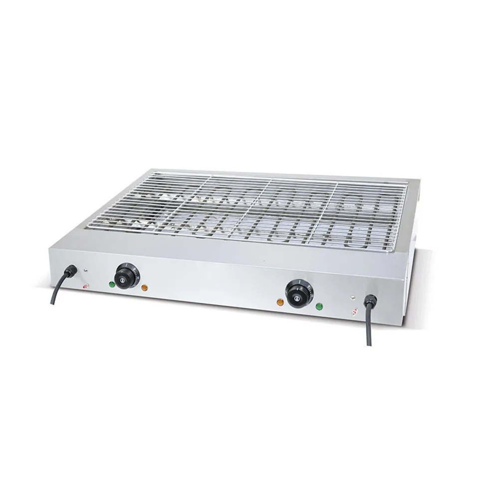 Cheap Small Desktop Electric Heating Barbecue Grill Squid Skewers Oysters Snack Stall BbQ Machine