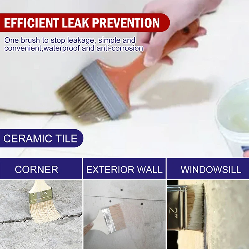 Waterproof Agent Invisible Coating Transparent Sealing Coating Toilet Repair Tools Strong Sealant for Roof Leakage Crack
