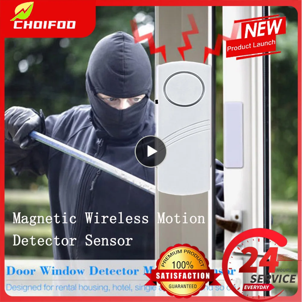 Magnetic Wireless Motion Detector Sensor For Door Window With Magnetic ...