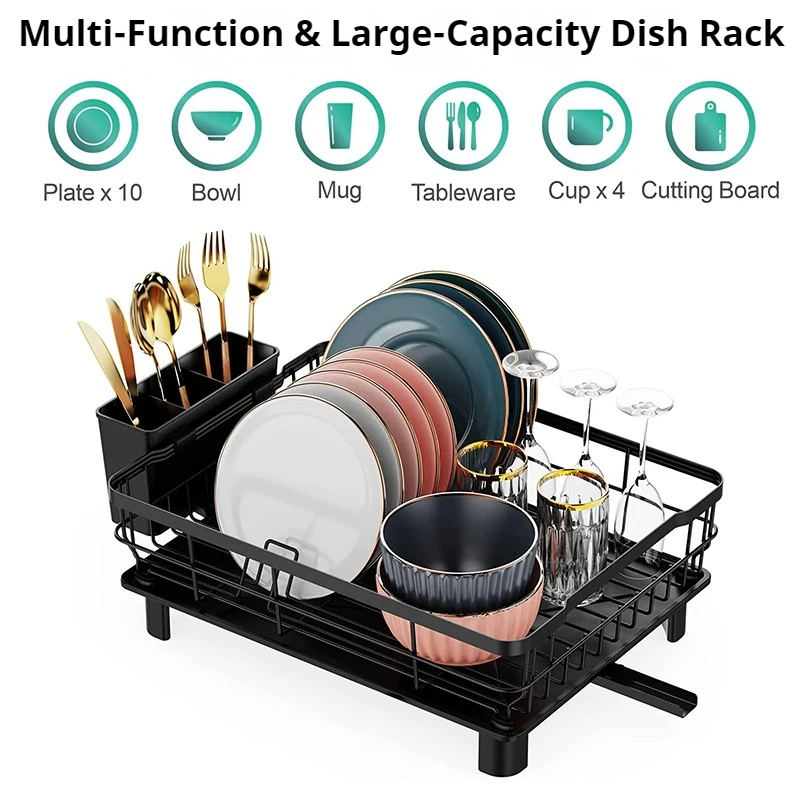 

Kitchen Rack Dishware Dish Countertop Multifunctional Cupboard Dishware Storage Drain Rack Storage Organizer Kitchen Storage