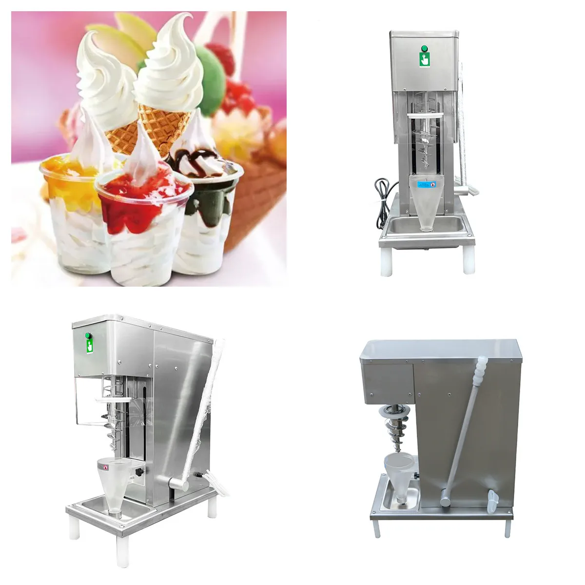 houselin coffee maker single serve with descaling reminder and self cleaning Professional Commercial Fruit Ice Cream Blender Machine With Manual Control Soft Serve Swirl Fruit Nut Yogurt Ice Cream Maker