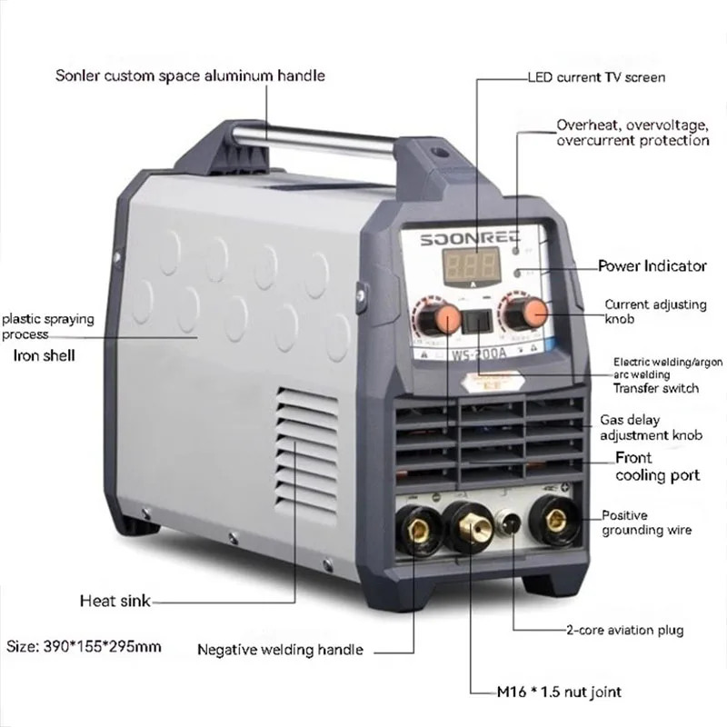 WS-250 Argon Arc Welding Machine Small Stainless Steel Welding Machine Industrial Grade Dual Purpose Welding Machine Cold Weldin 2
