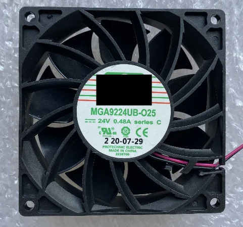 

100% working original MGA9224UB-O25 24V 0.48A 9CM 9025 2-wire cooling fan