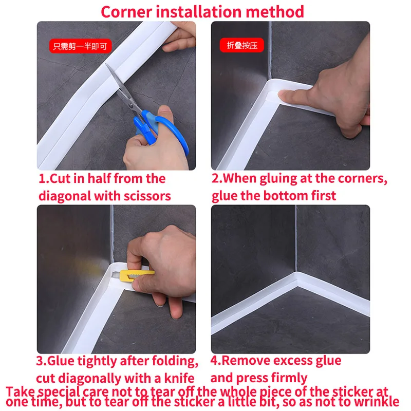2021 New Bathroom Kitchen Shower Sink Bath Sealing Strip Tape Caulk Strip Self Adhesive Waterproof Wall Sticker Sink Edge Tape