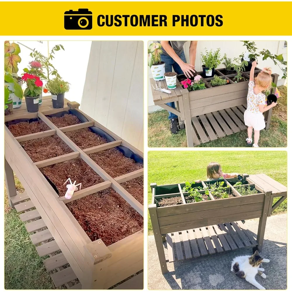 Aivituvin Raised Garden Bed on Wheels 2