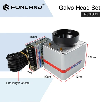 Fonland Fibra Laser Scan Galvo Head Set SINO-GALVO RC1001 1064nm Apeature 10mm Galvanometro Scanner con Alimentatore.