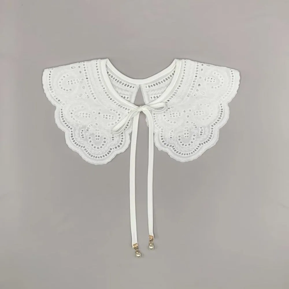 

White Shawl Wrap Lace Shawl Detachable Lolita Doll Collar for Student Decor