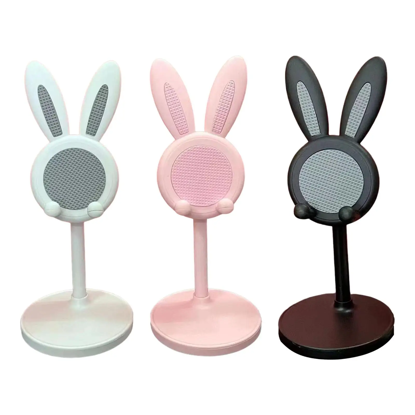 

Cute Rabbit Phone Holder Height Adjustable Bracket Cute Cell Phone Stand for All Phones Desktop Home Smartphone Girl Women