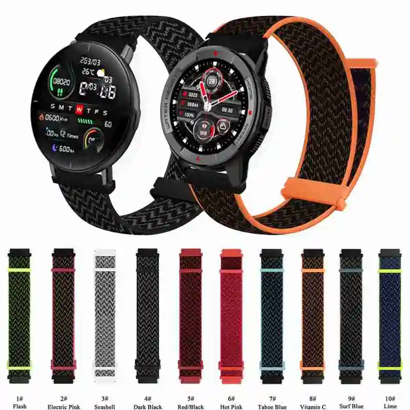 Braccialetto Ad Anello In Nylon Per Mibro Lite/Color/Air 22Mm 20Mm Cinturino Sportivo Per Xiaomi Mibro X1/Realme Watch 2 S Pro Watchband Correa
