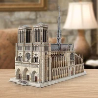 3D Puzzle for Adults Moveable Notre Dame de Paris Church Model Kits Large Challenge French Cathedral Brain Teaser 1