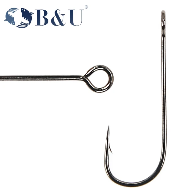 50Pcs 8001# lure hook big eye hook Thin strips sequin hook Manage and pay  Horses mouth IOU cocked mouth mandarin fish hook