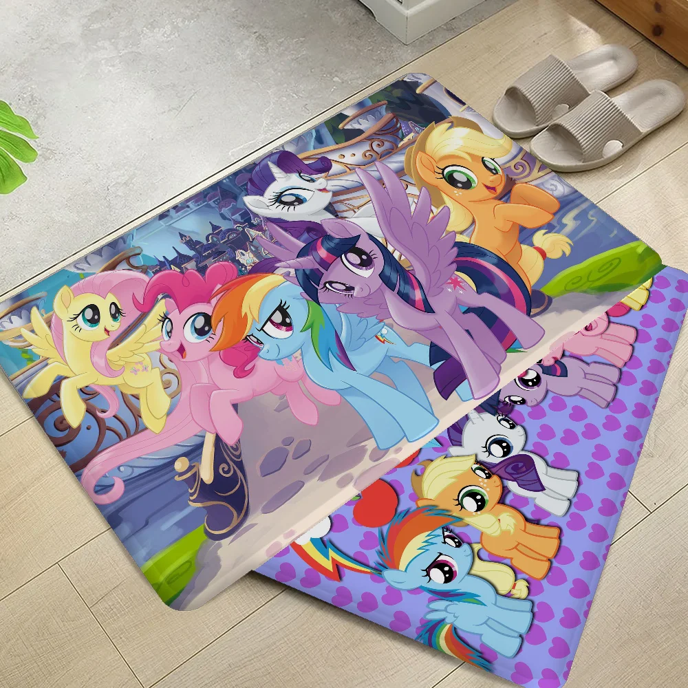 

Cartoon Little Unicorns Cute Pony Floor Mat Bathroom Mat Anti-slip Absorb Water Long Strip Cushion Bedroon Mat Welcome Doormat