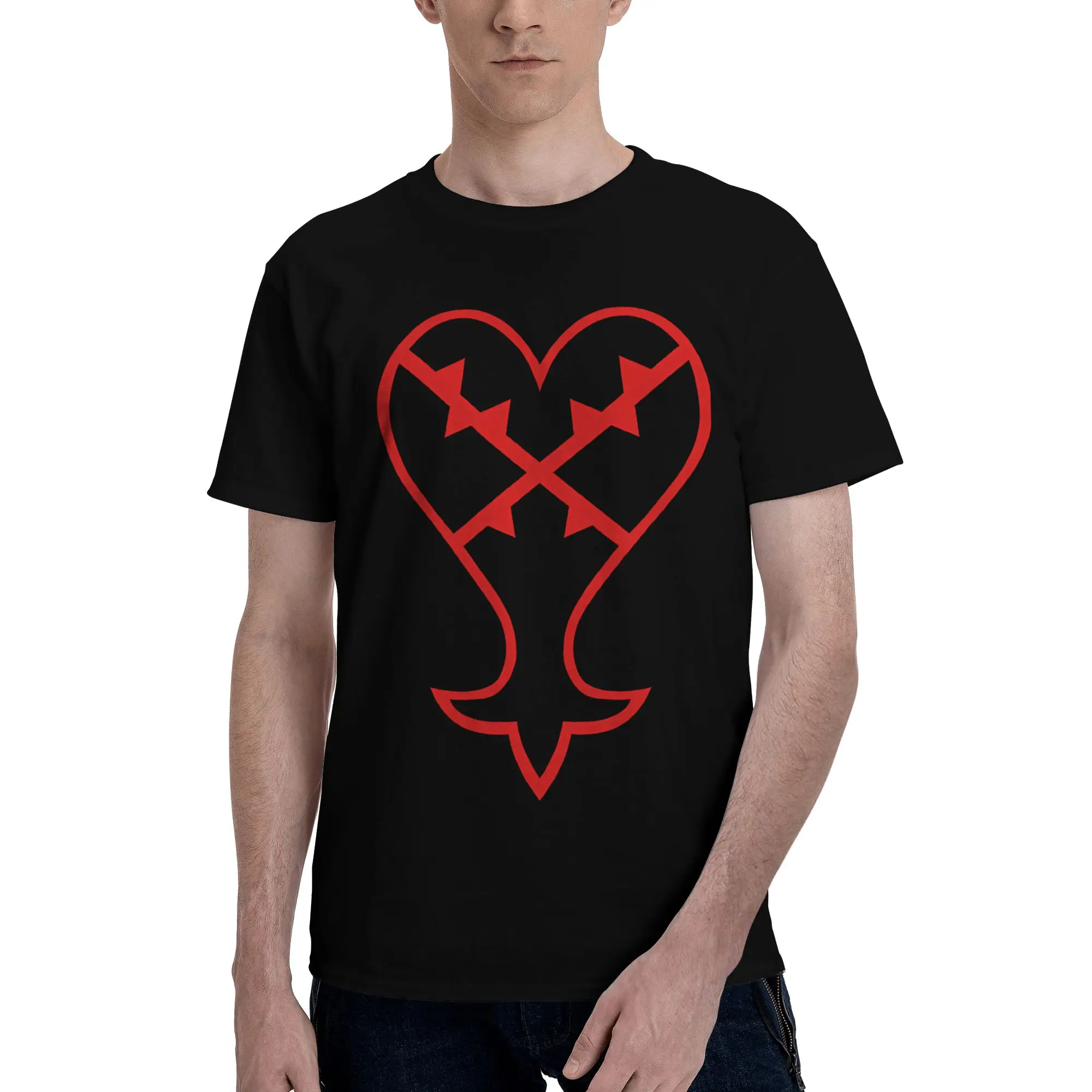 Kingdom Hearts Heartless Emblem Neuheit T-Shirt aus 100 % Baumwolle. Kingdom Hearts T-Shirts für Herren