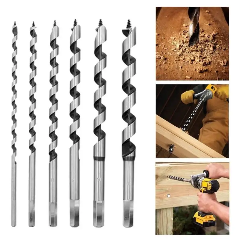 

Hex Shank Auger Drill Bits 230mm Long Twist Auger Drill Bit Set 6mm 8mm 10mm 12mm 14mm Cutting Wood Tool