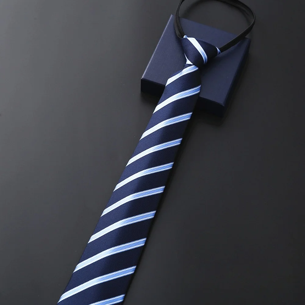 Striped Men’s Zipper Necktie 5