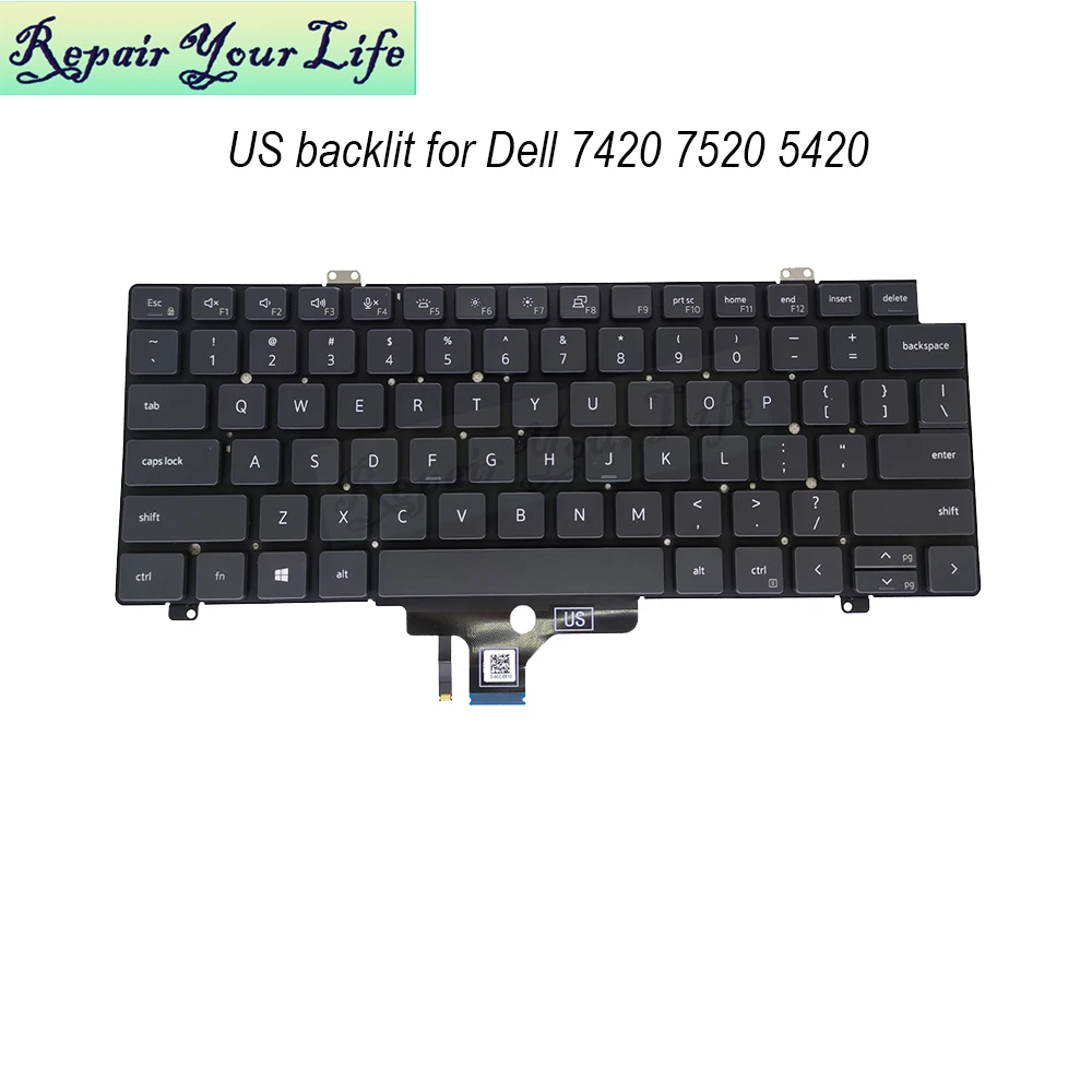Teclado Retroiluminado em Inglês para Dell Latitude 5420 5421 5430 P137g 7420 7520 P135g 0cw3r5 Cw3r5 0hj0jn Hj0jn Eua Inglês - Imagem 6