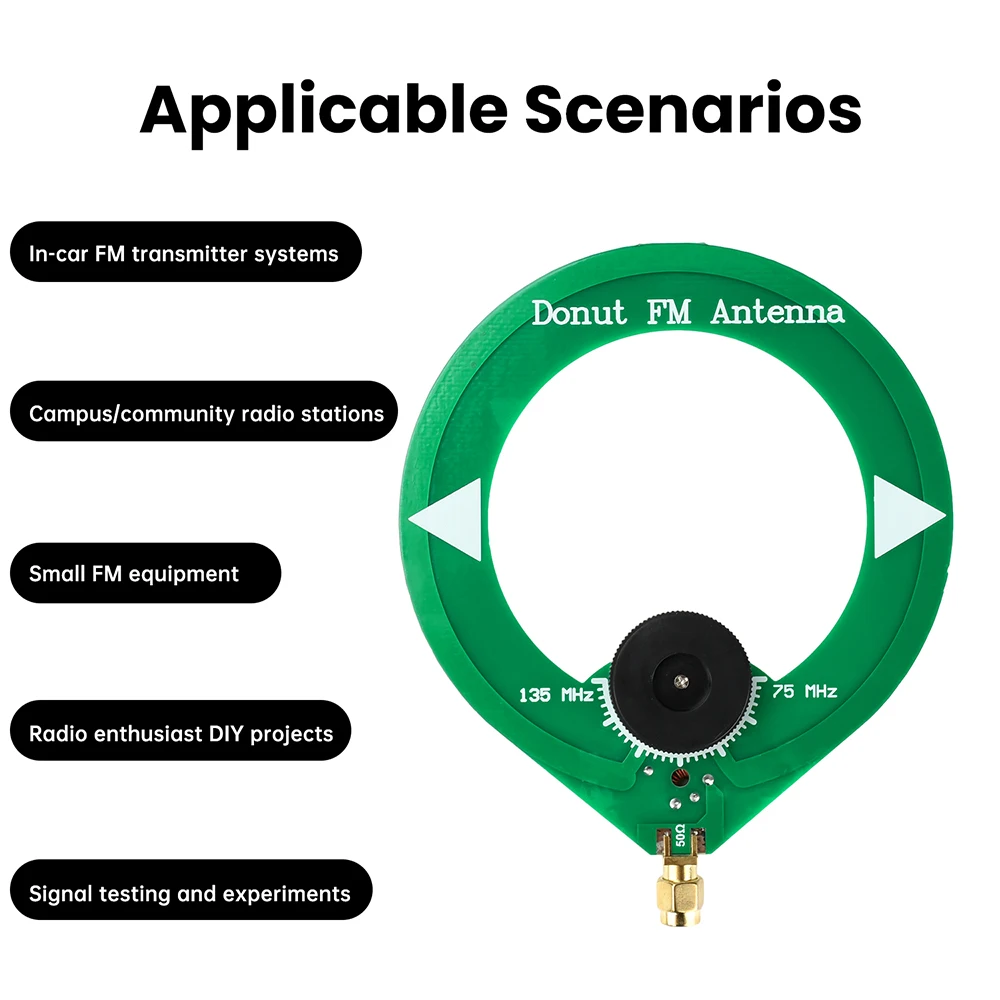 Enhanced Circular Reception FM Antenna Module for DIY Projects and Car Broadcasting