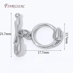 Elegant 18K Gold Plated Brass Toggle Clasps - 2 Piece (Rhodium Plated)