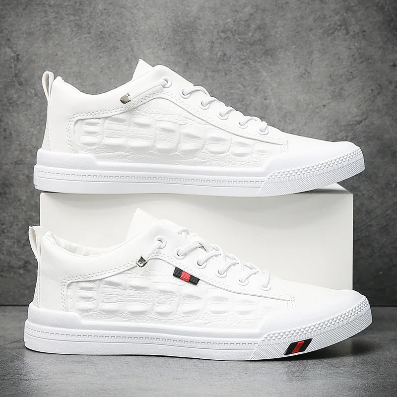 

White Sneakers Breathable Men's Sports Shoes Comfortable Outdoor Lace Up Walking Trainers Man Casual Sneakers Shoes