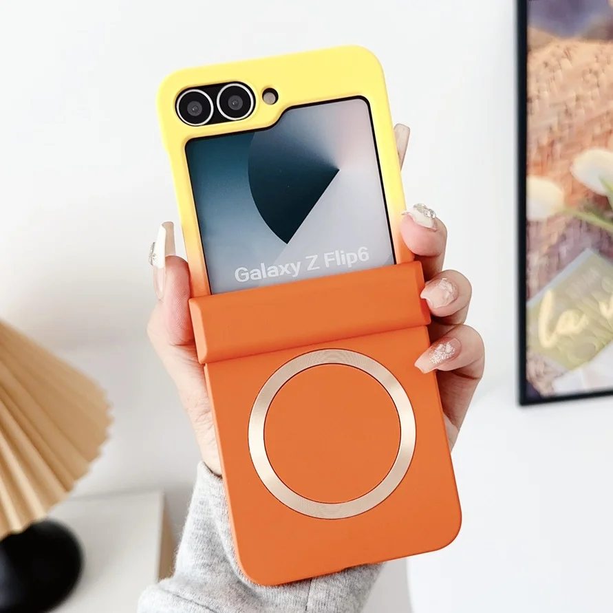 Vibrant Color Shockproof MagSafe Case with Hinge Cover for Samsung Galaxy Z Flip