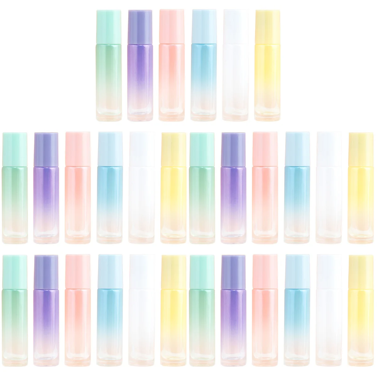 

30 Pcs Ball Perfume Bottle Glass Roller Travel Makeup Container Empty Bottles Stainless Steel Roll-on Essential Oil Containers