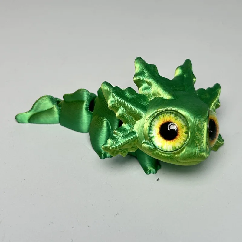 3D Printed Movable Salamander Figures - Fun Animal Toys with Big Eyes