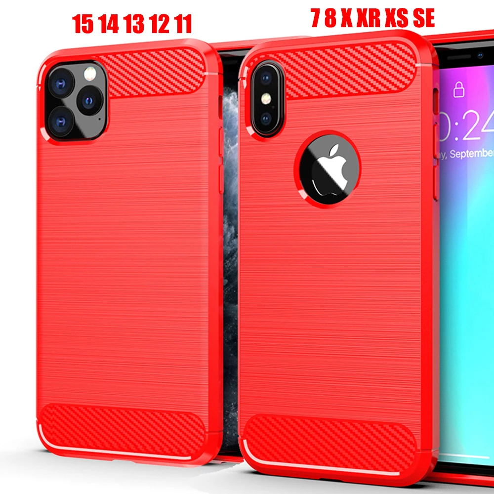Luxury Carbon Fibre Shockproof Phone Case - High-Quality Cover