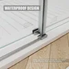 56-60" W × 76" H Glass,Frameless with Handle and Seal Strip for Waterproof,Sliding Shower Door in Stylish and Modern,Sliver 4